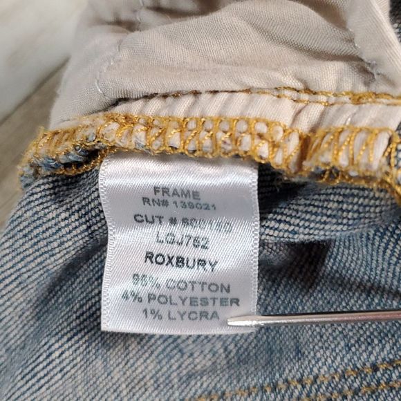 Frame Le Garçon Garcon Mid-Rise Boyfriend Jeans in Roxbury Size‎ 24 - Picture 7 of 13